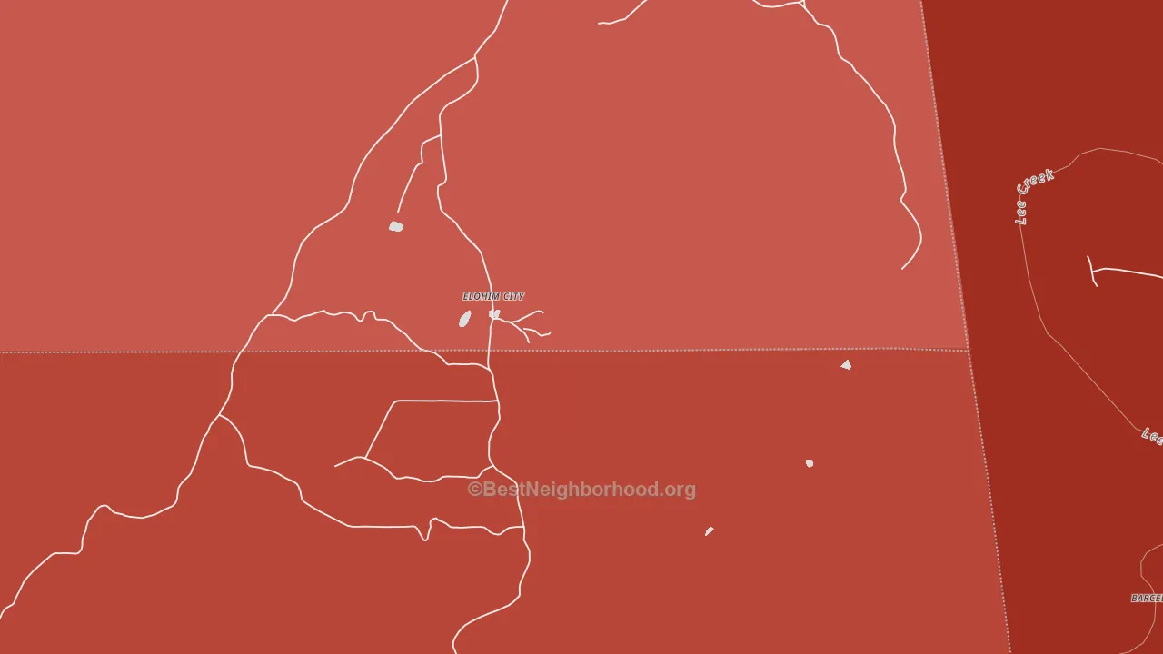 Uniontown, OK block-group political-lean map