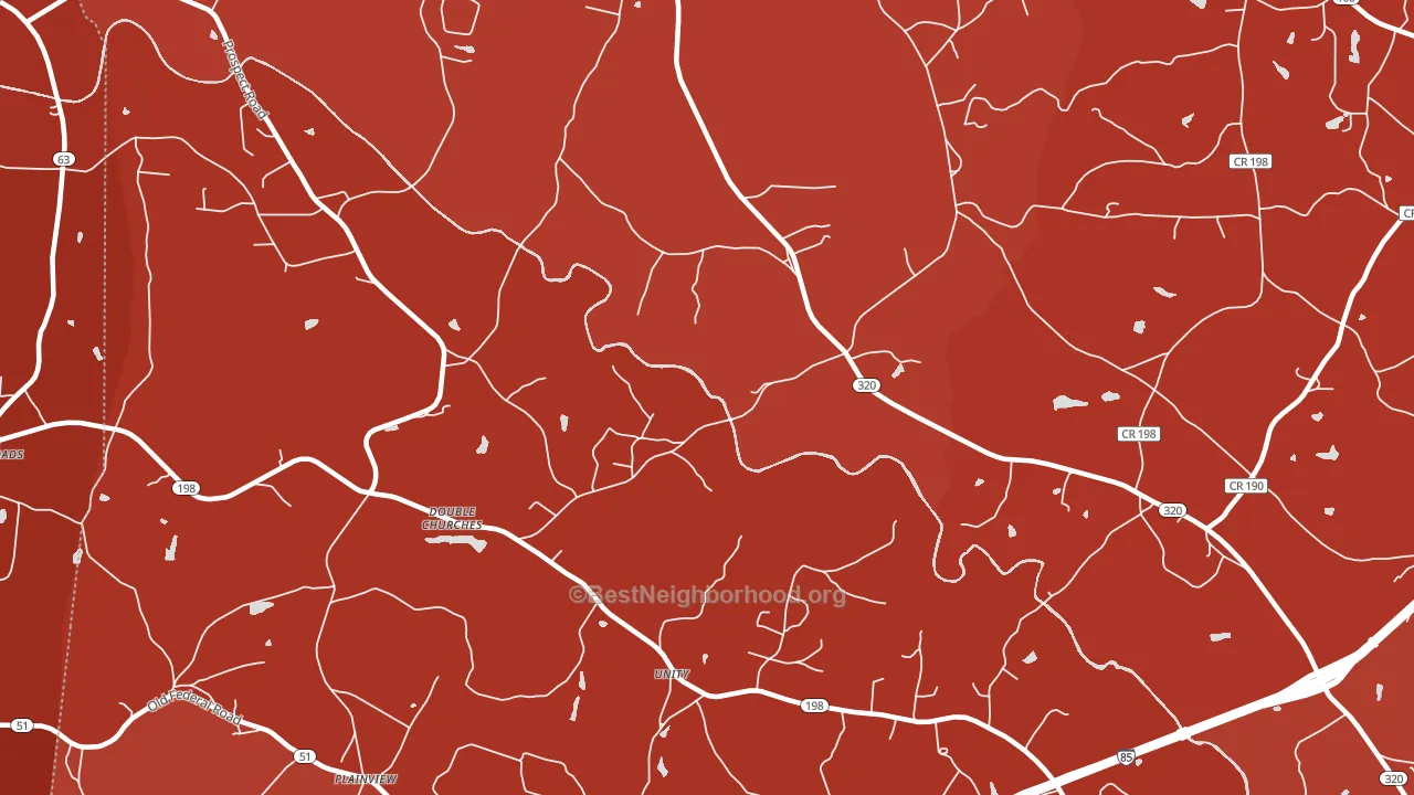 Unity, GA block-group political-lean map