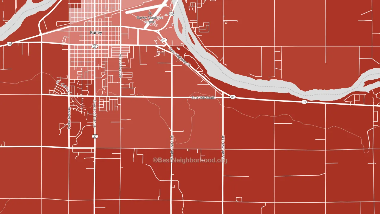 Unity, ID block-group political-lean map