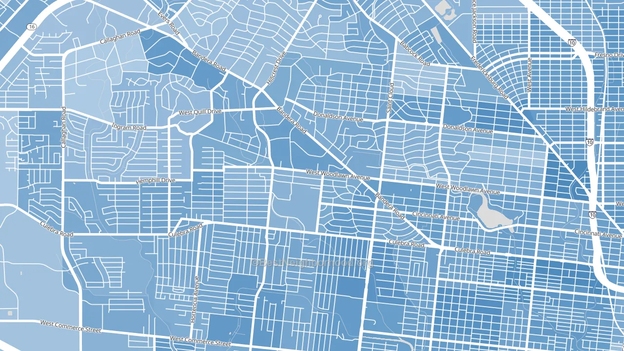 University Park-San Antonio, San Antonio, TX block-group political-lean map