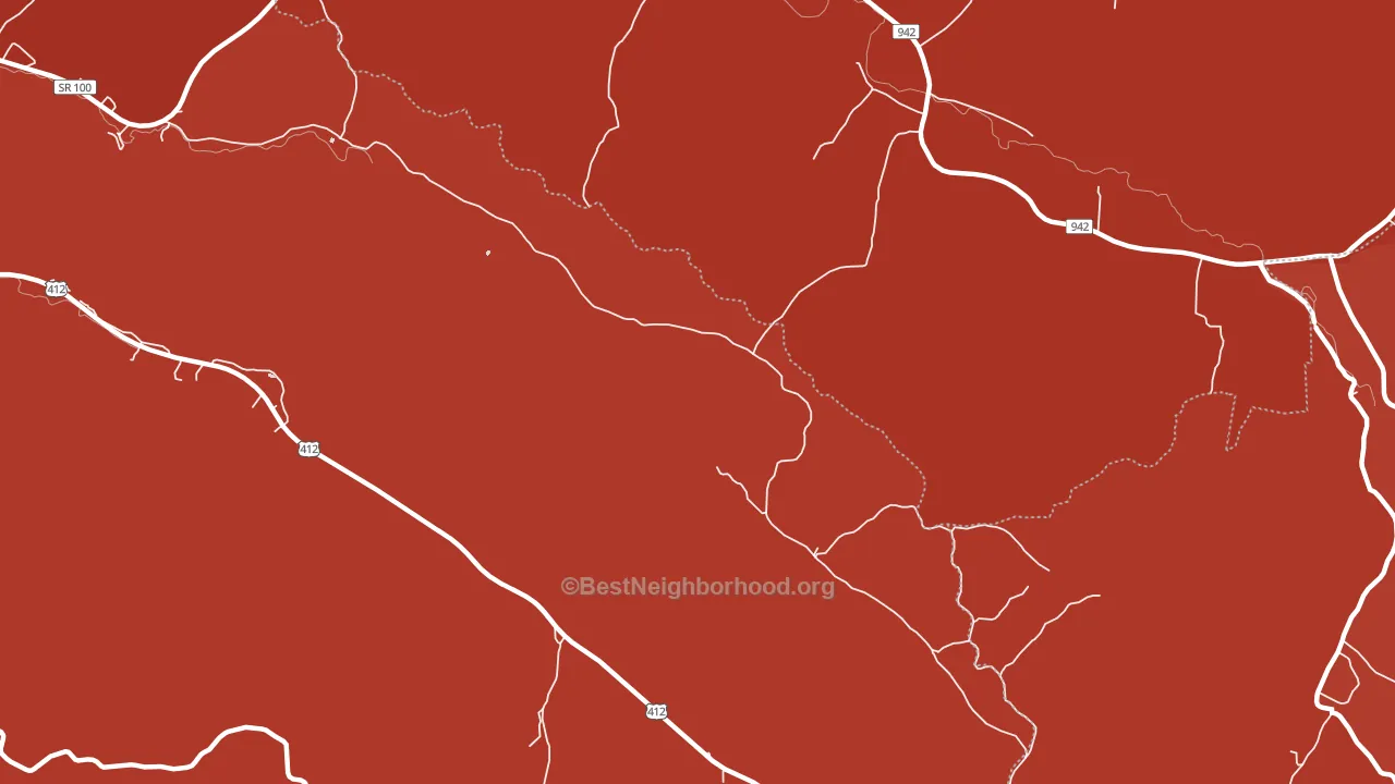 Upper Sinking, TN block-group political-lean map