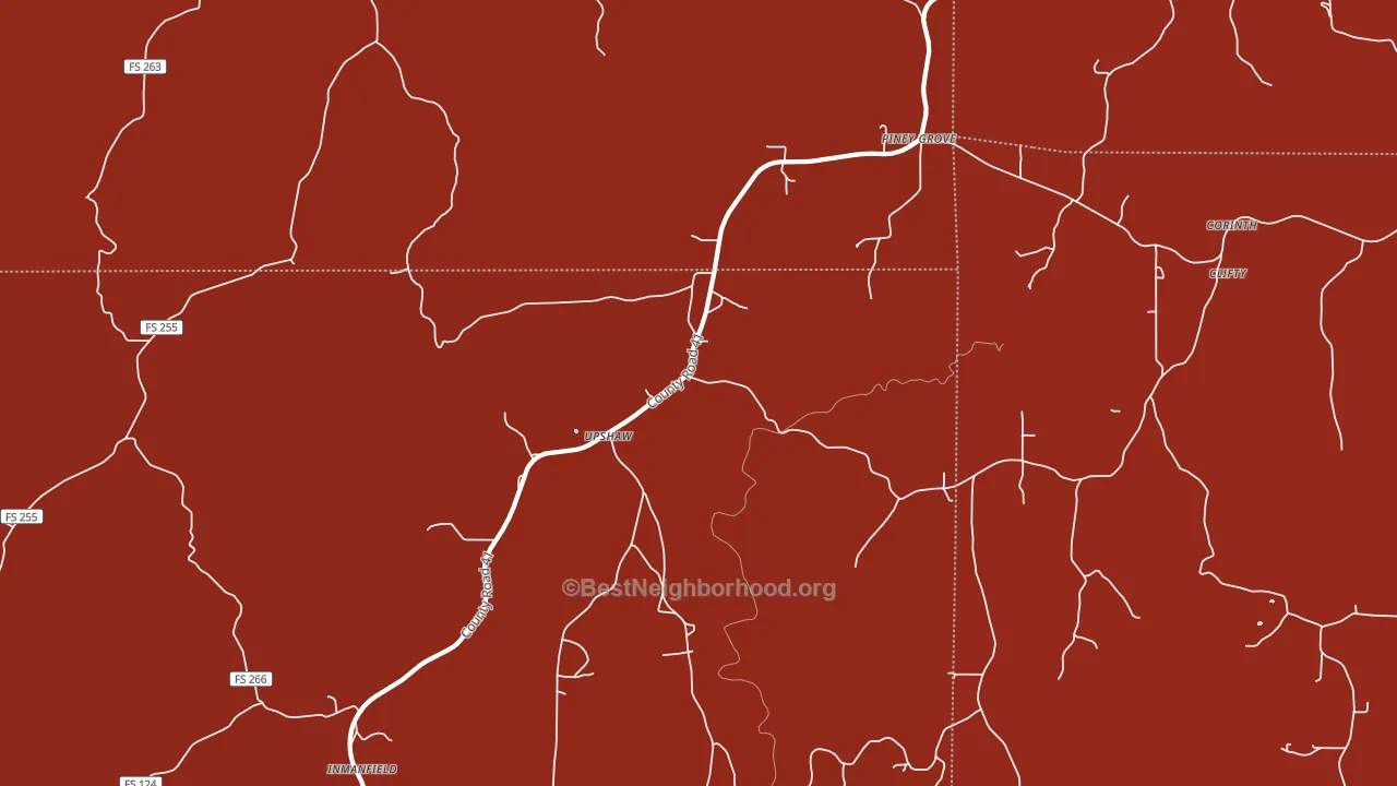Upshaw, AL block-group political-lean map