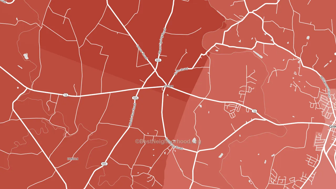 Upton, PA block-group political-lean map