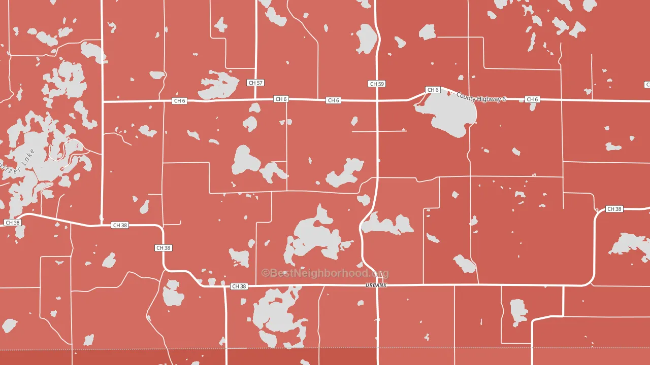 Urbank, MN block-group political-lean map