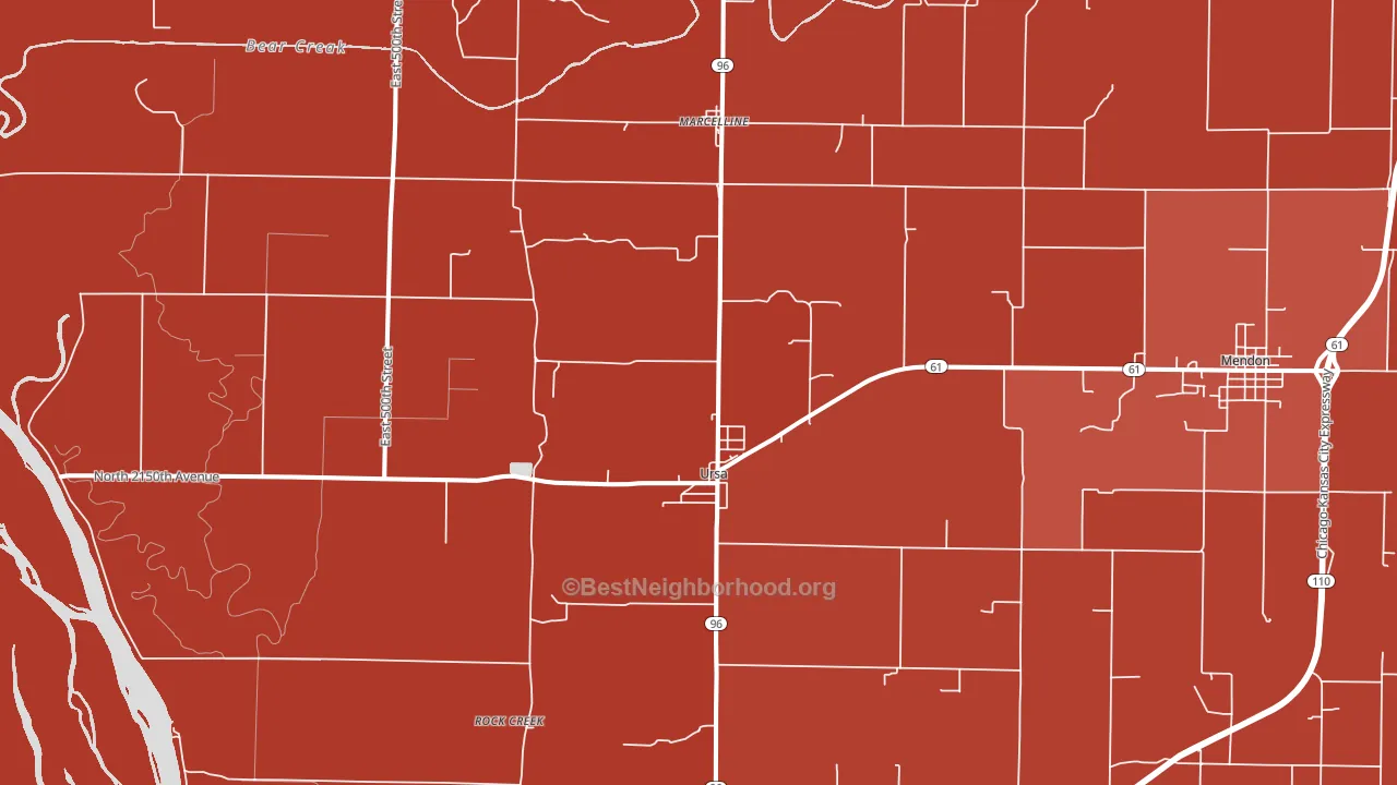 Ursa, IL block-group political-lean map