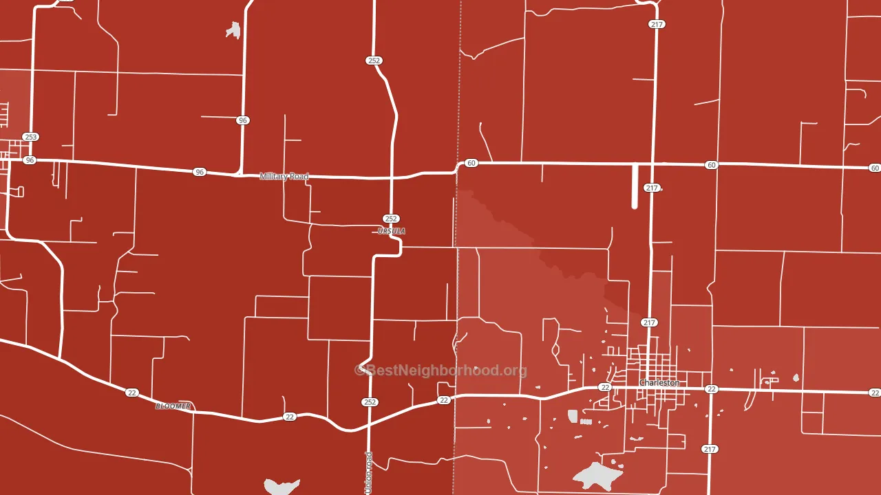 Ursula, AR block-group political-lean map