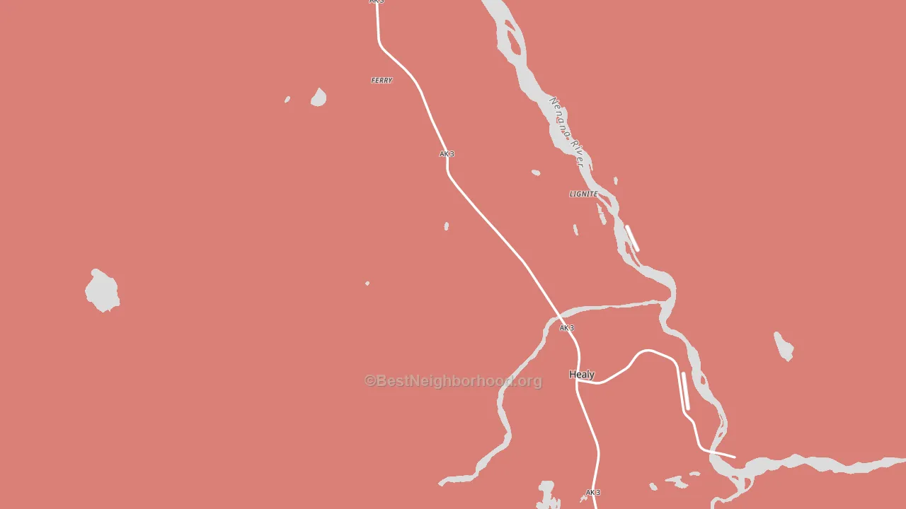 Usibelli, AK block-group political-lean map
