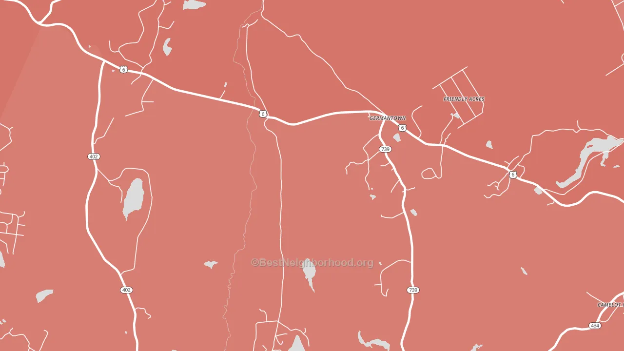 Uswick, PA block-group political-lean map