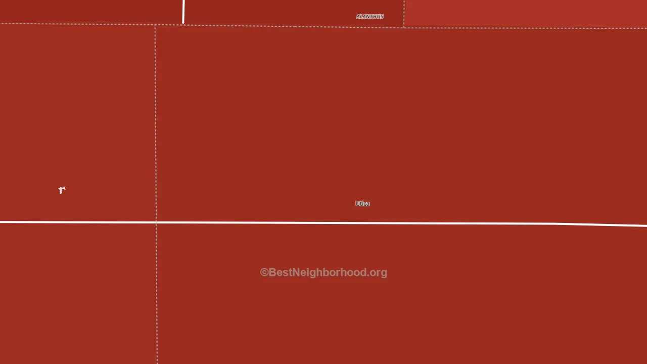 Utica, KS block-group political-lean map