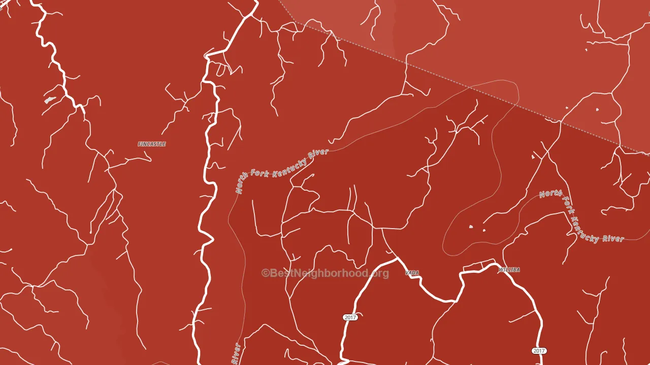 Vada, KY block-group political-lean map