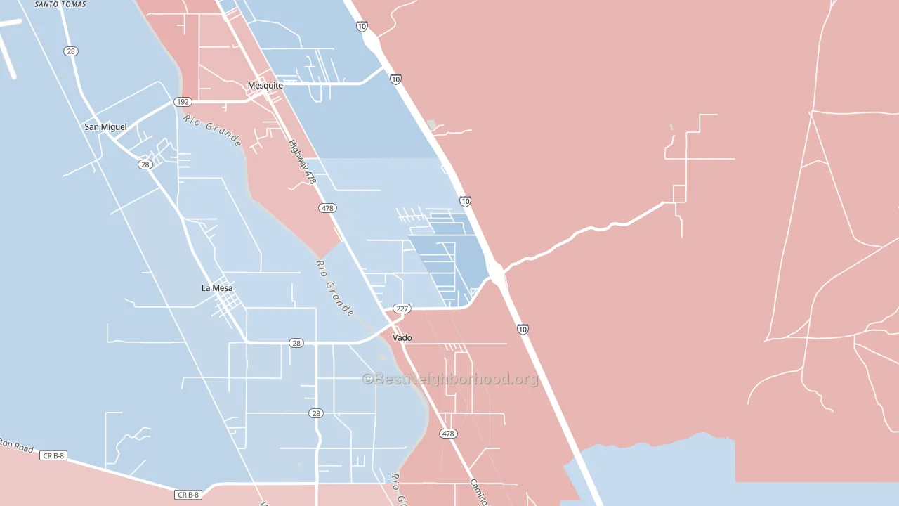Vado, NM block-group political-lean map