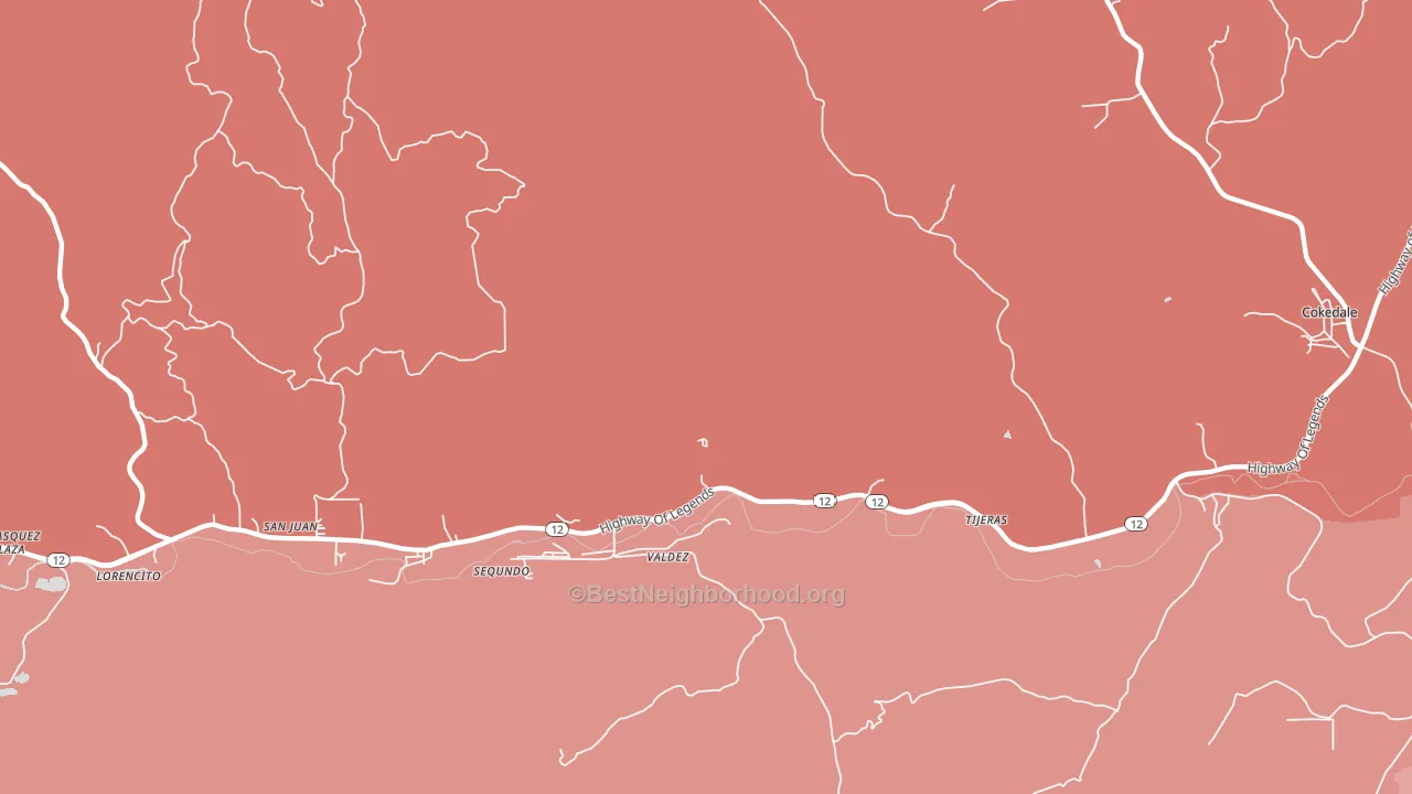 Valdez, CO block-group political-lean map