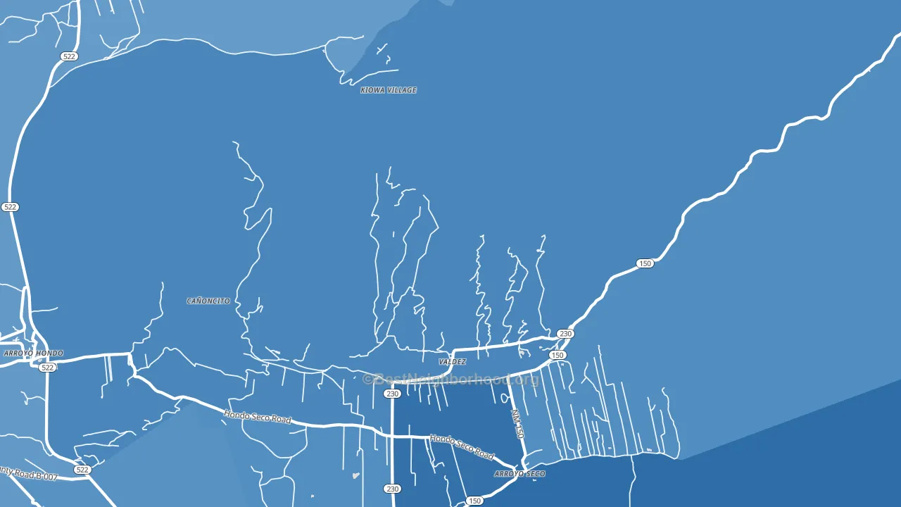 Valdez, NM block-group political-lean map