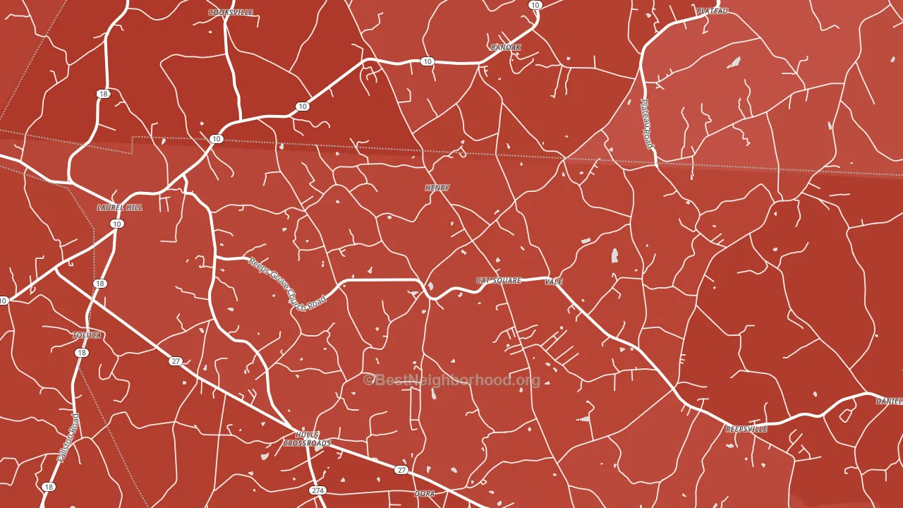 Vale, NC block-group political-lean map