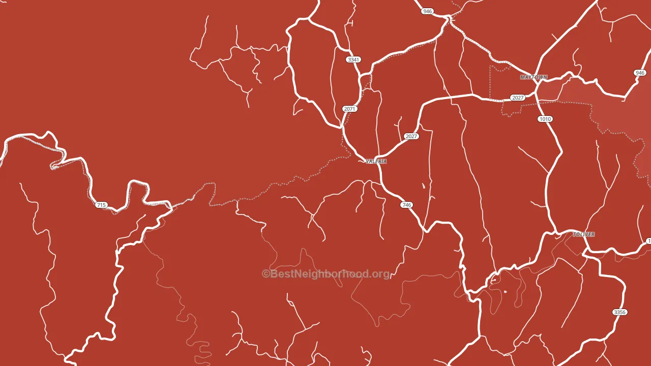 Valeria, KY block-group political-lean map