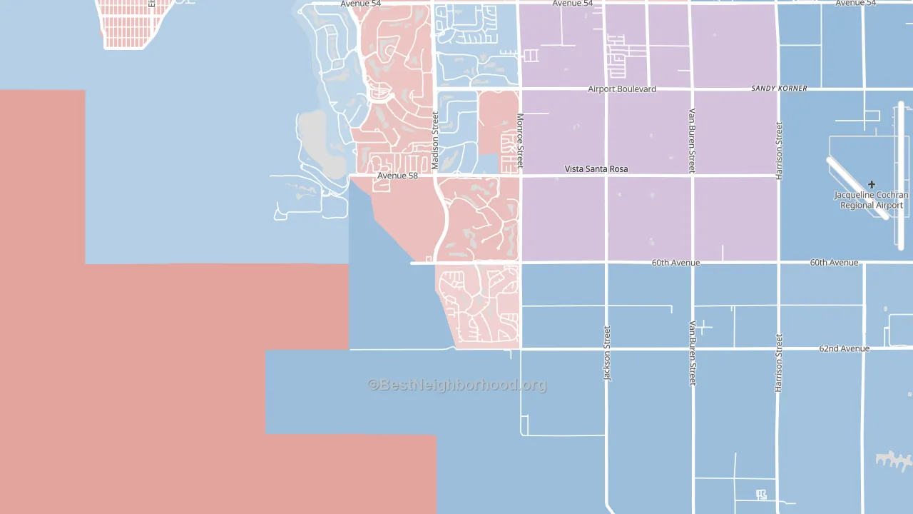 Valerie, CA block-group political-lean map