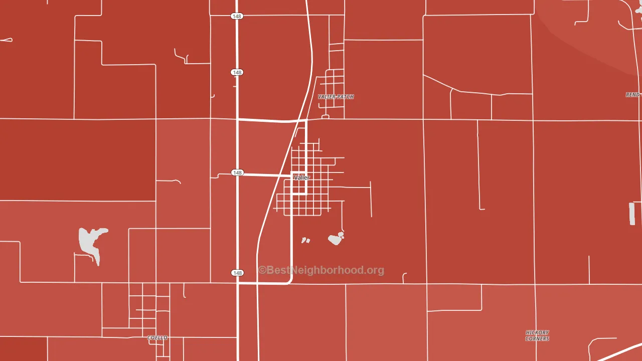 Valier, IL block-group political-lean map