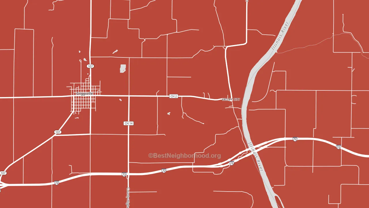 Valley City, IL block-group political-lean map