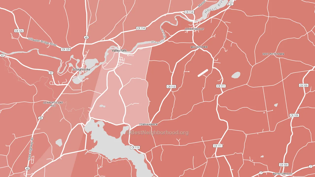 Valley Falls, NY block-group political-lean map