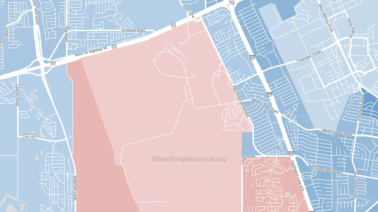 Valley-Hi, TX block-group political-lean map