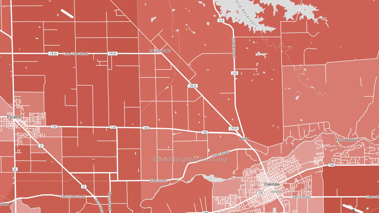 Valley Home, CA block-group political-lean map