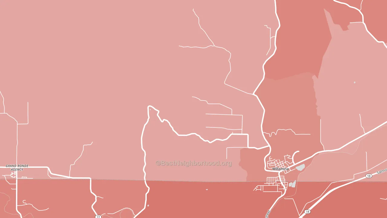 Valley Junction, OR block-group political-lean map