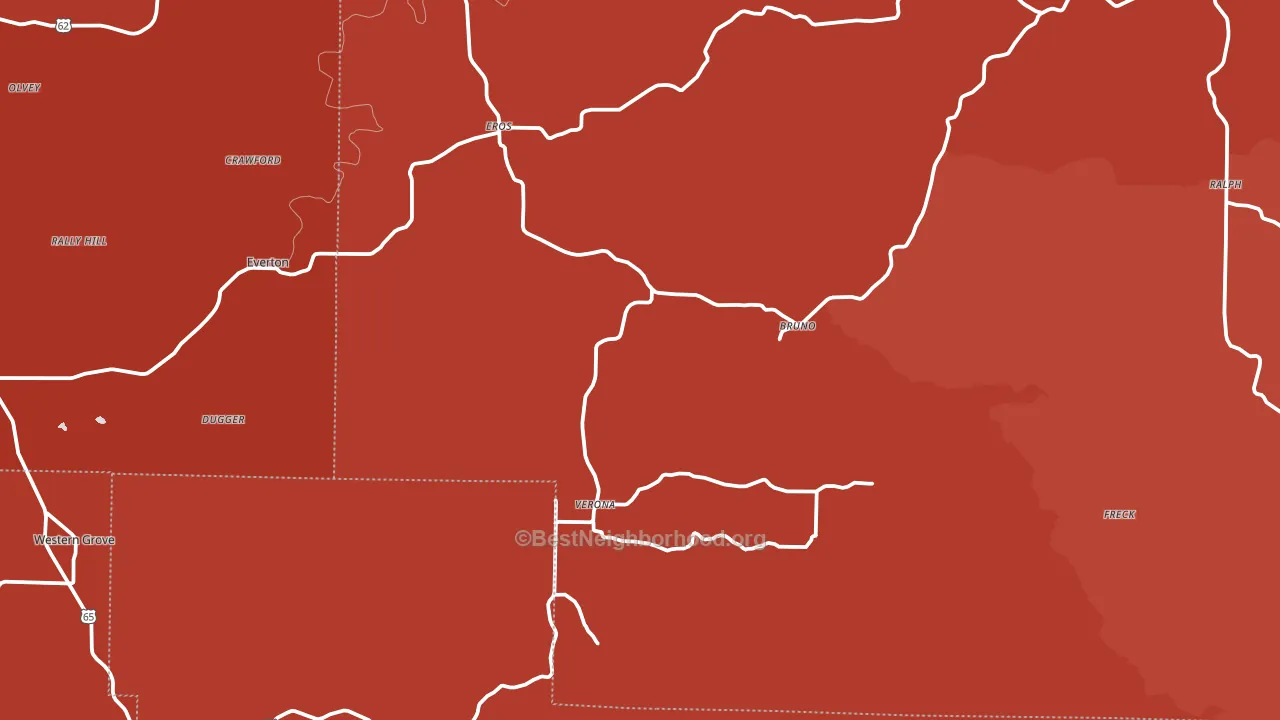 Valley Springs, AR block-group political-lean map