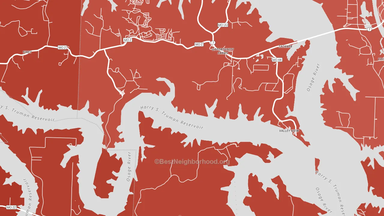 Valley View, MO block-group political-lean map