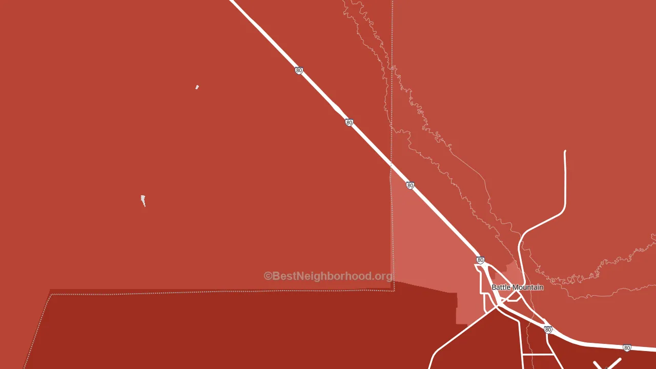 Valmy, NV block-group political-lean map