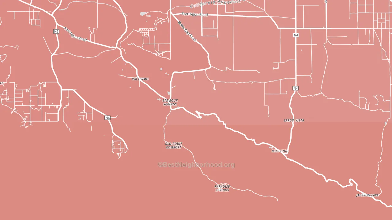 Valyermo, CA block-group political-lean map