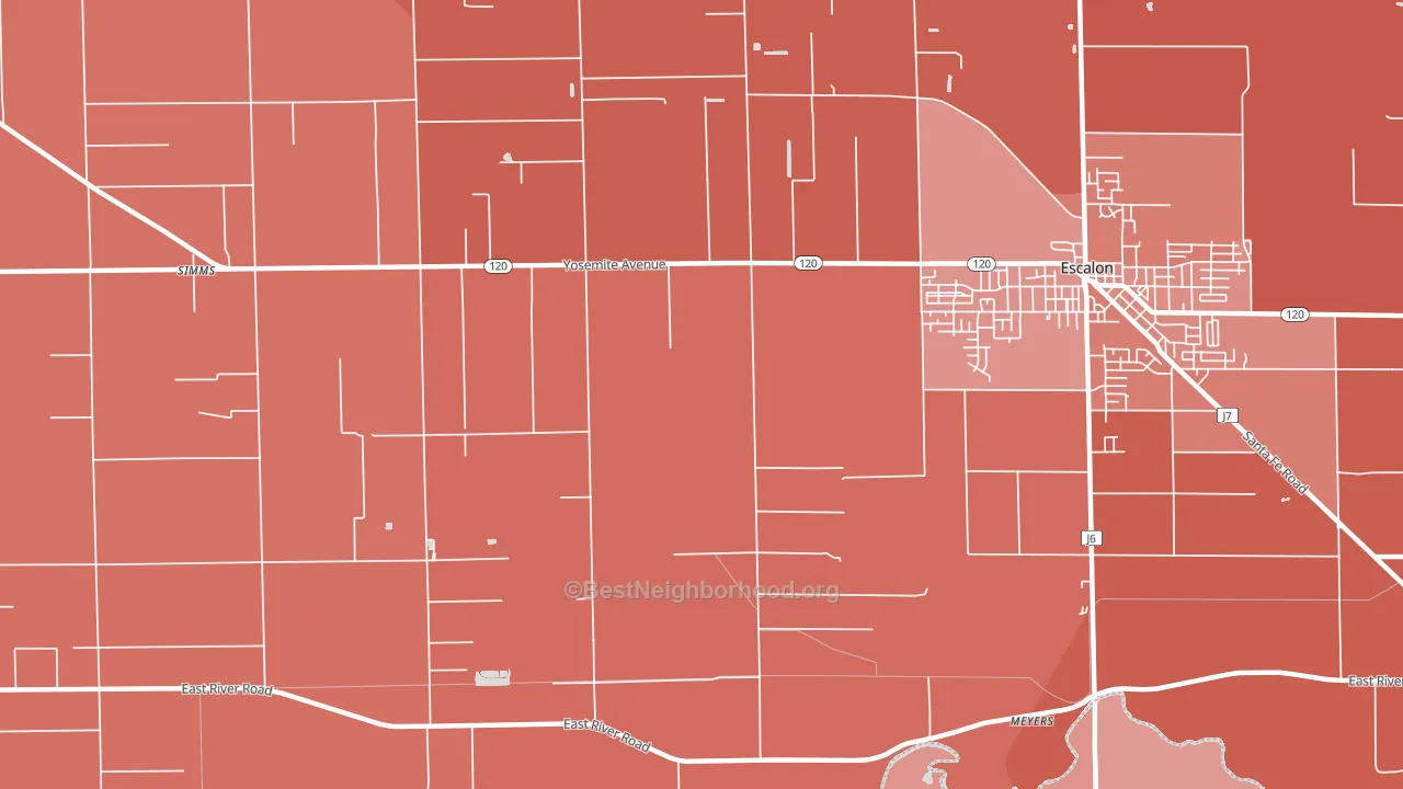 Van Allen, CA block-group political-lean map