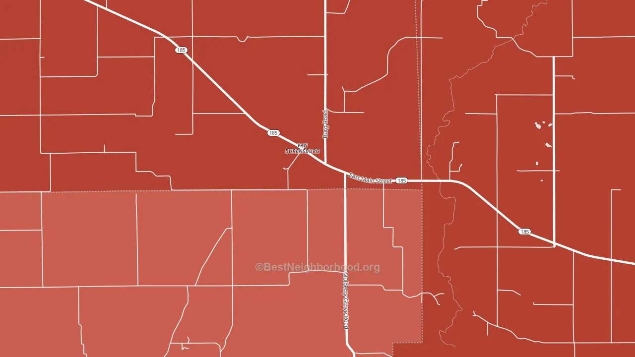 Van Burensburg, IL block-group political-lean map