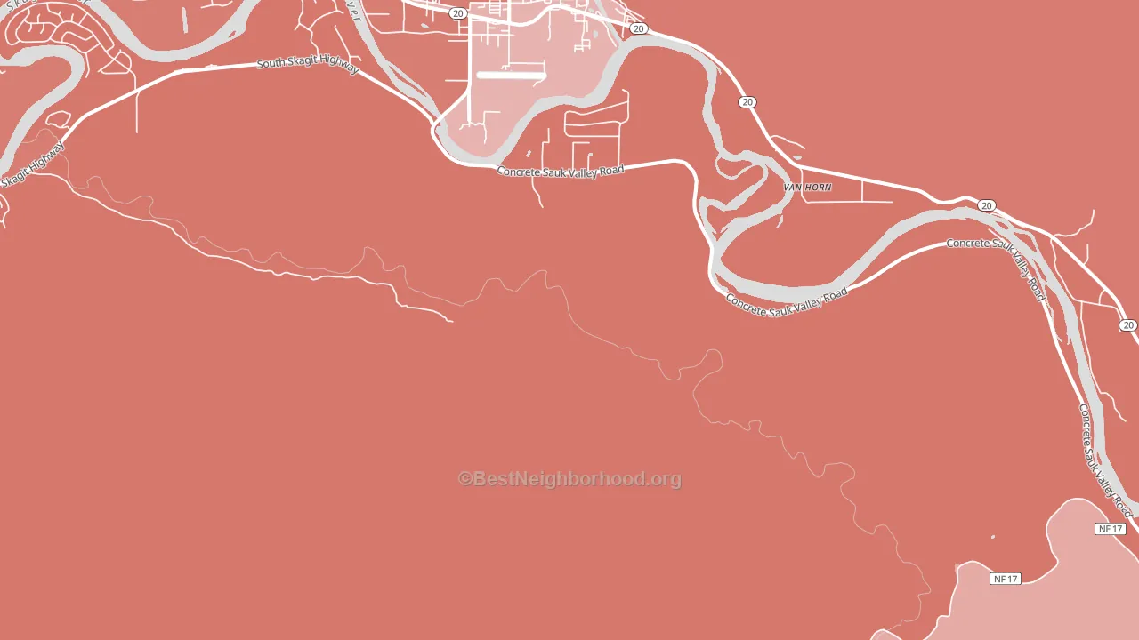 Van Horn, WA block-group political-lean map