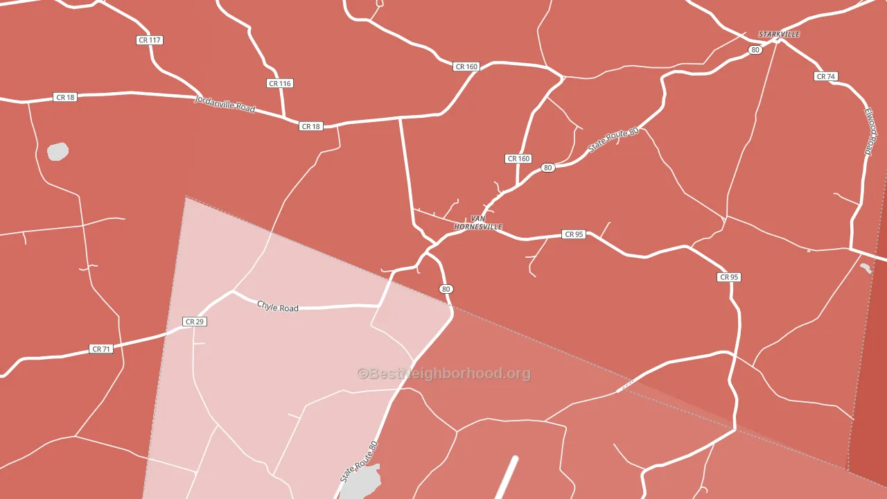 Van Hornesville, NY block-group political-lean map