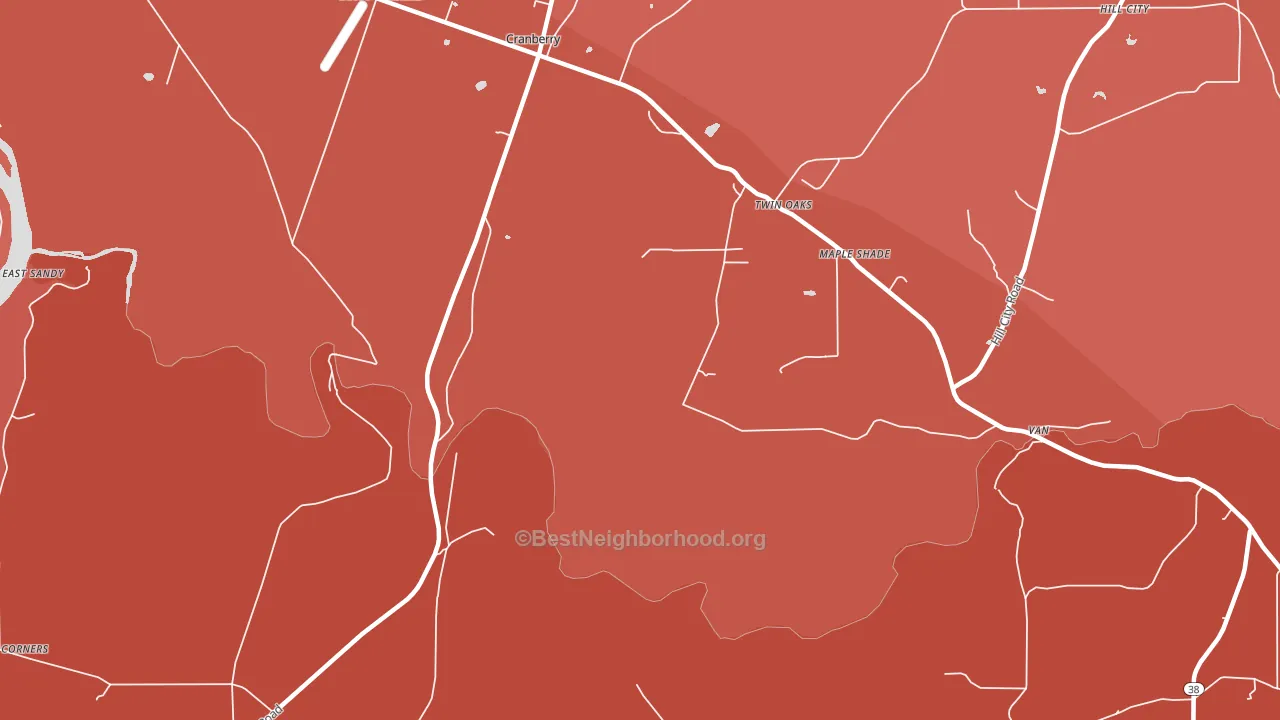 Van, PA block-group political-lean map