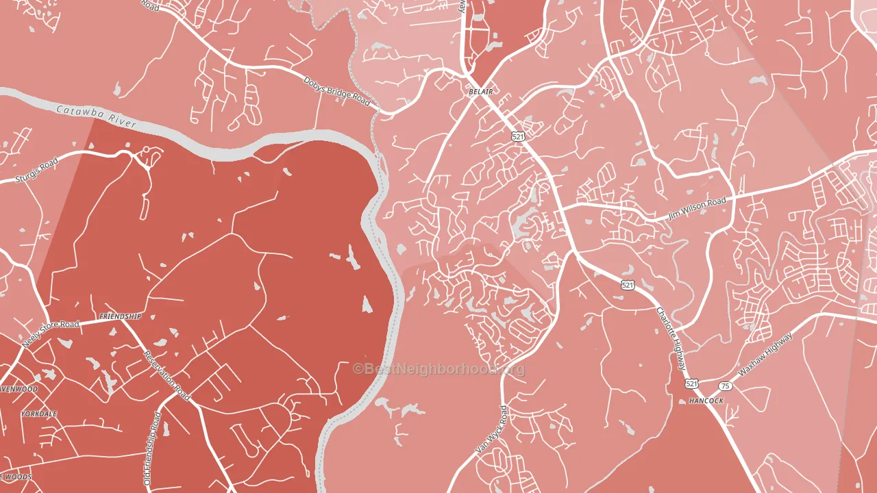 Van Wyck, SC block-group political-lean map