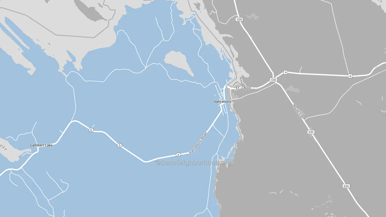 Vanceboro, ME block-group political-lean map