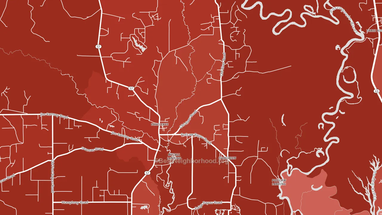 Vancleave, MS block-group political-lean map