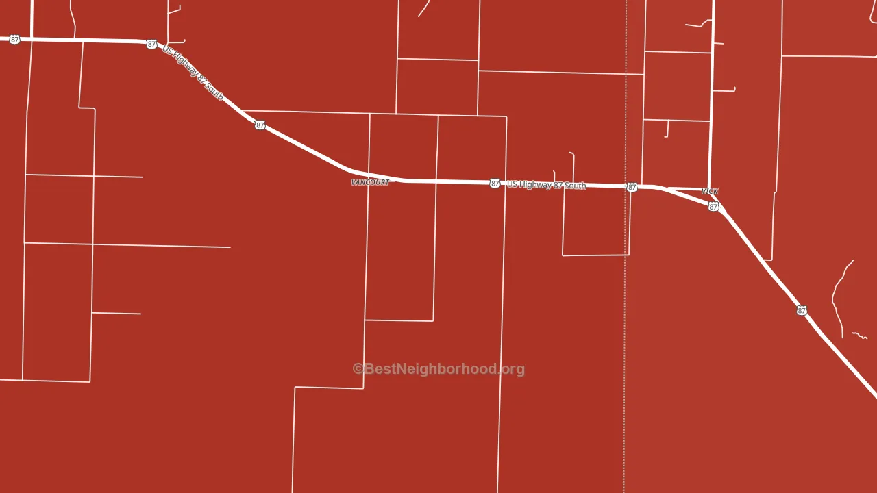 Vancourt, TX block-group political-lean map