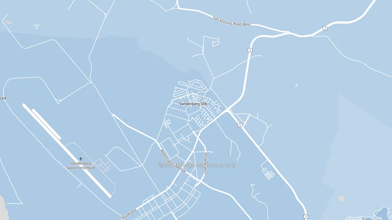 Vandenberg AFB, CA block-group political-lean map