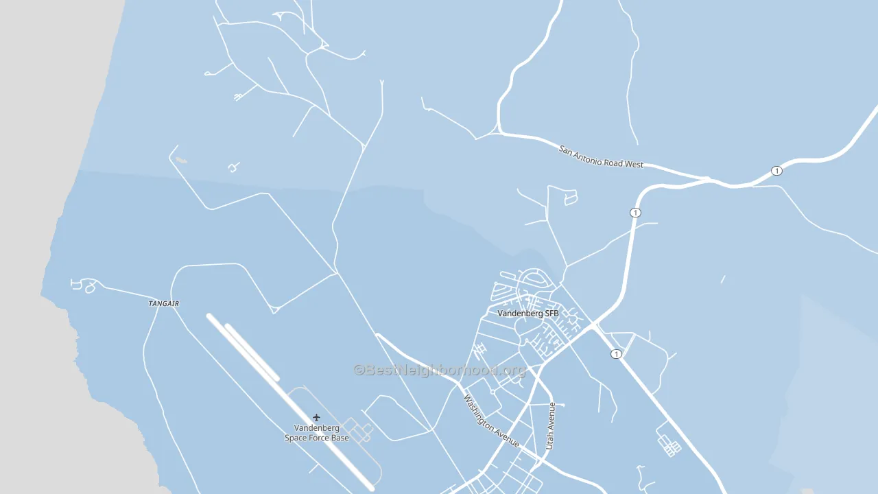 Vandenberg Air Force Base, CA block-group political-lean map