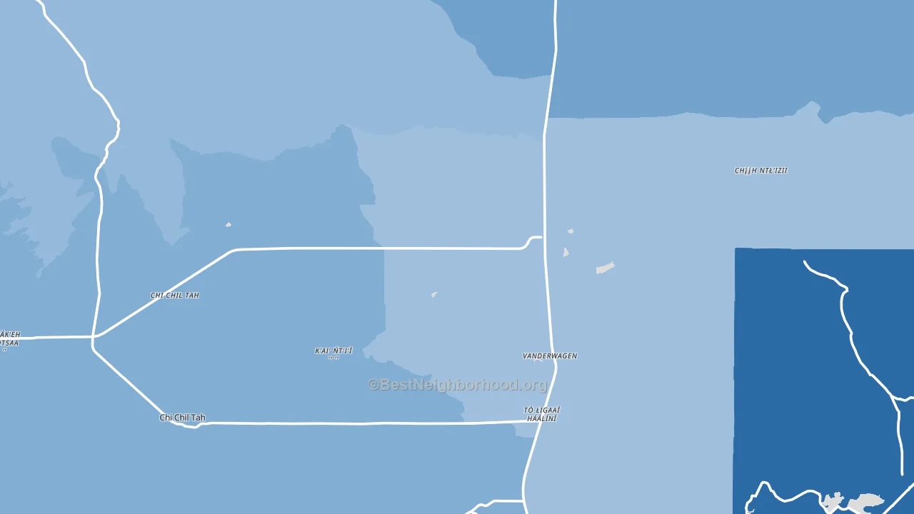 Vanderwagen, NM block-group political-lean map