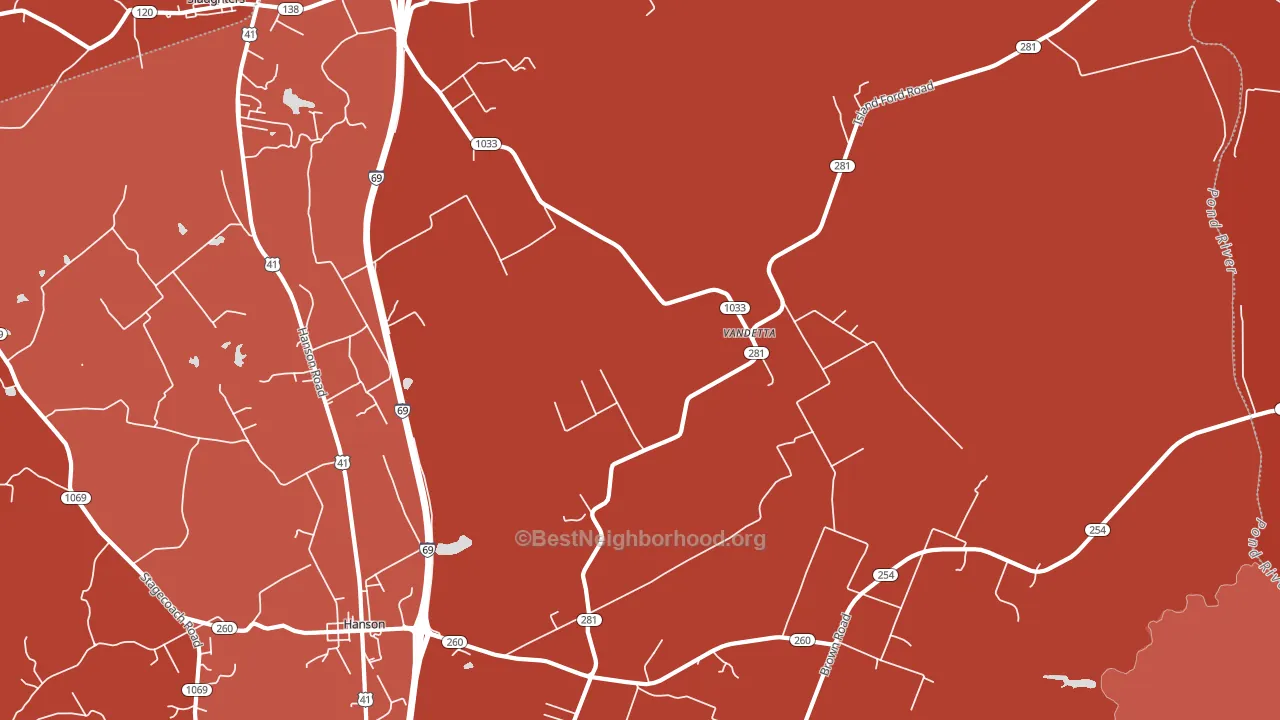Vandetta, KY block-group political-lean map