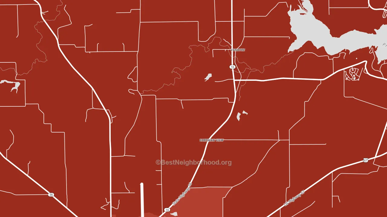 Vandyke, TX block-group political-lean map