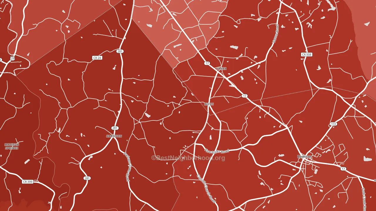 Vanna, GA block-group political-lean map