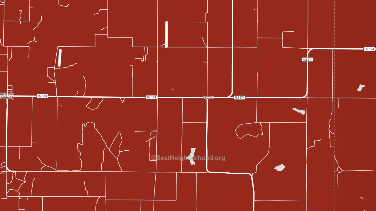 Vashti, TX block-group political-lean map