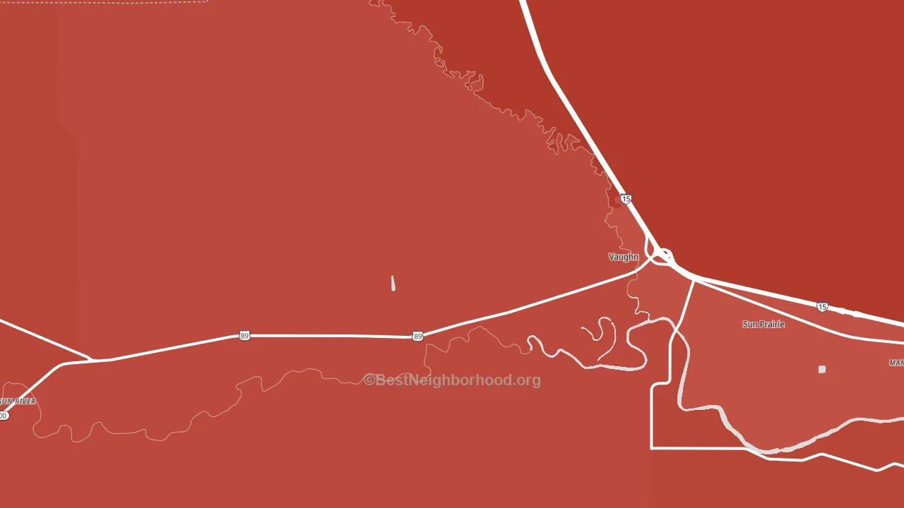 Vaughn, MT block-group political-lean map