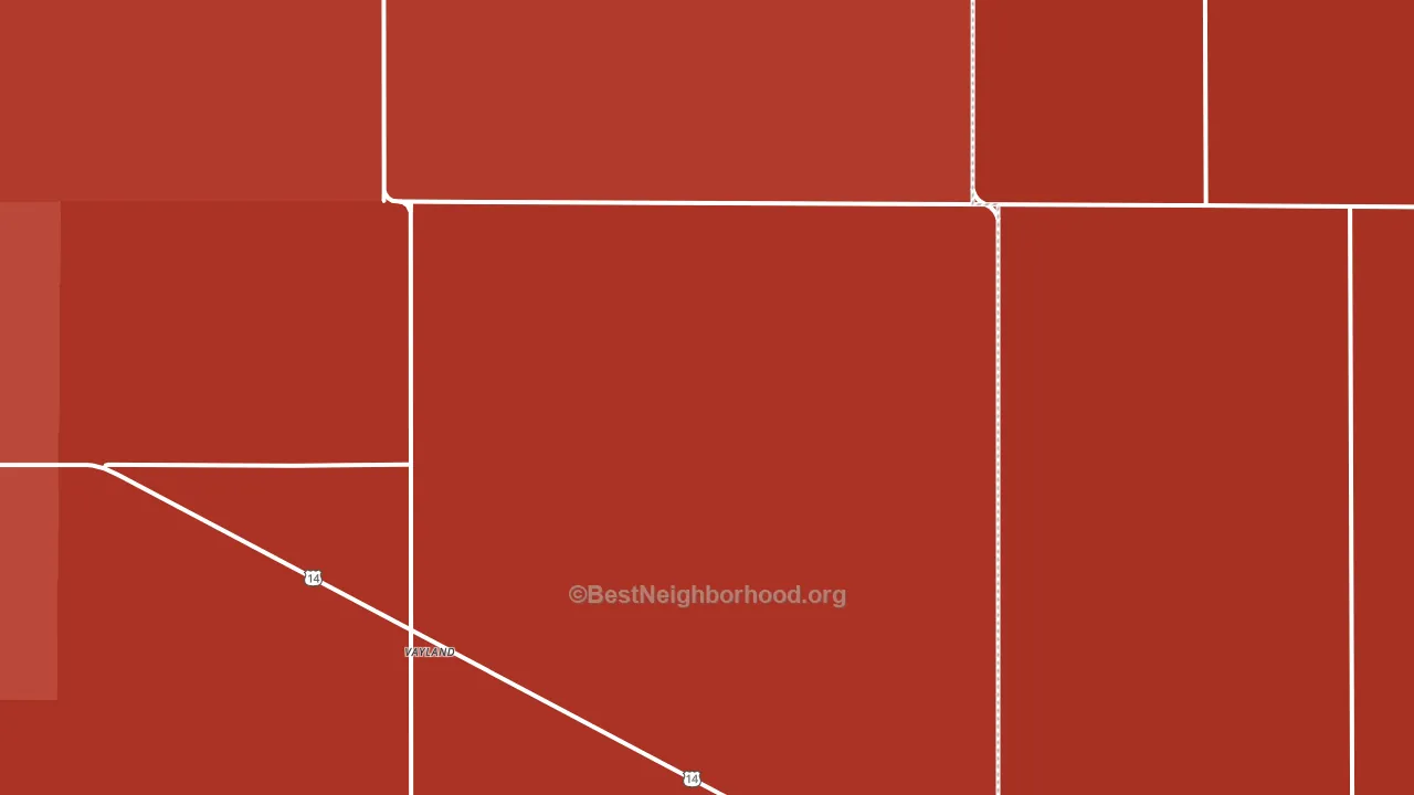 Vayland, SD block-group political-lean map
