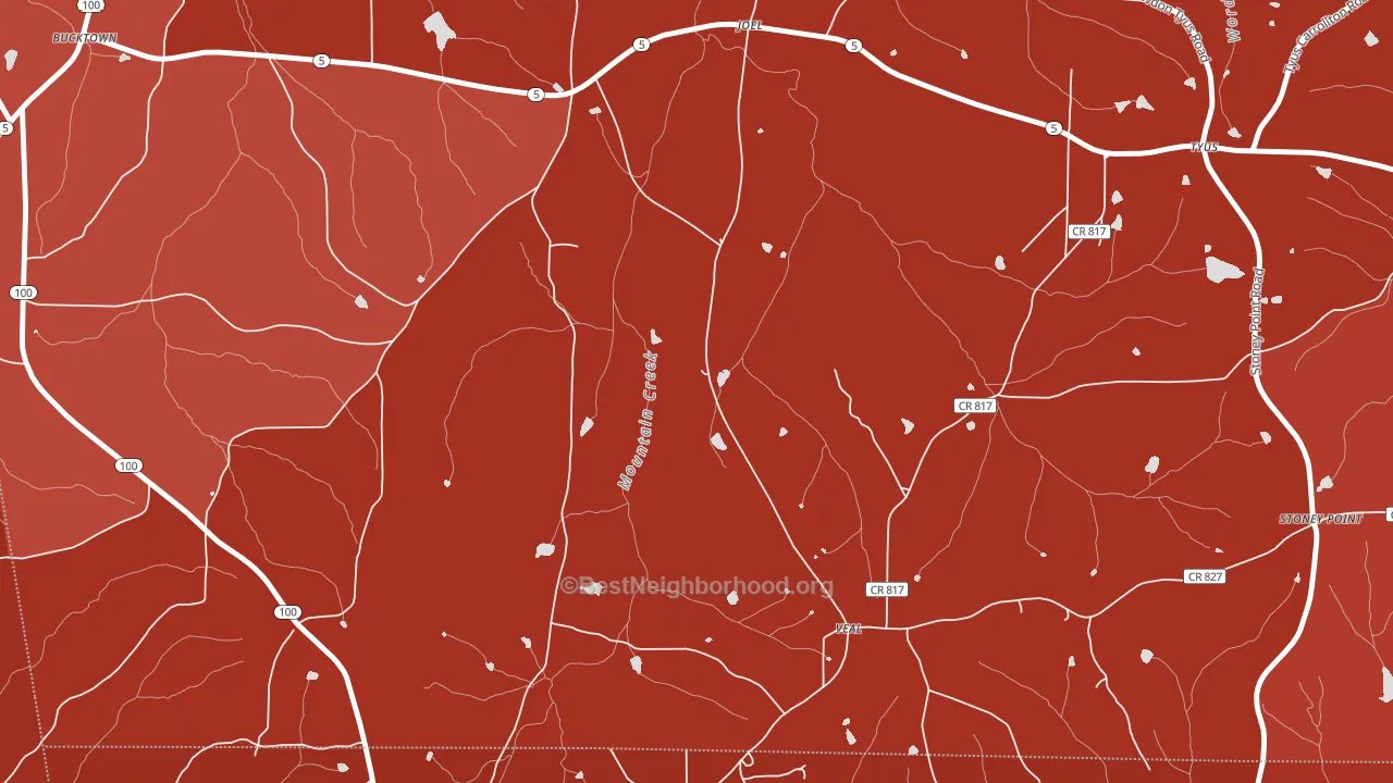 Veal, GA block-group political-lean map