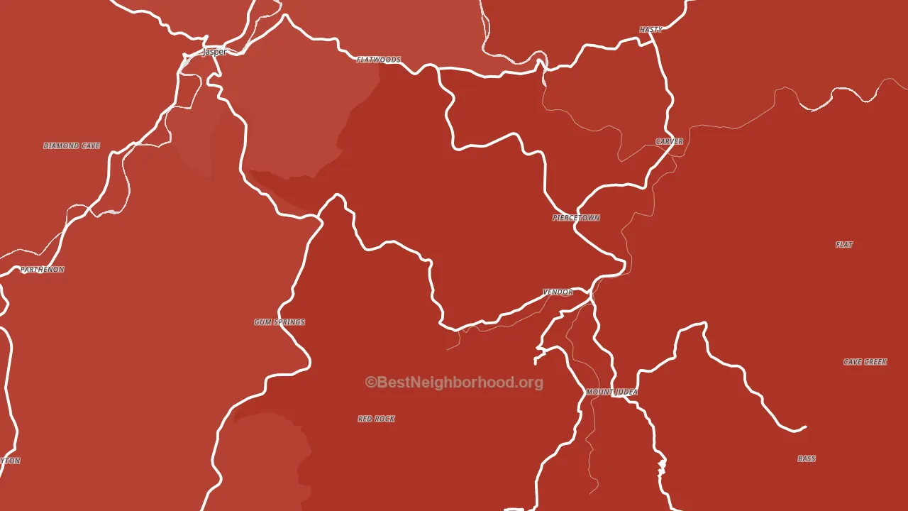 Vendor, AR block-group political-lean map